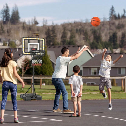 Adjustable Kids Basketball Hoop with Electronic Scoreboard & Timer, Indoor Outdoor Toy for Ages 3–8