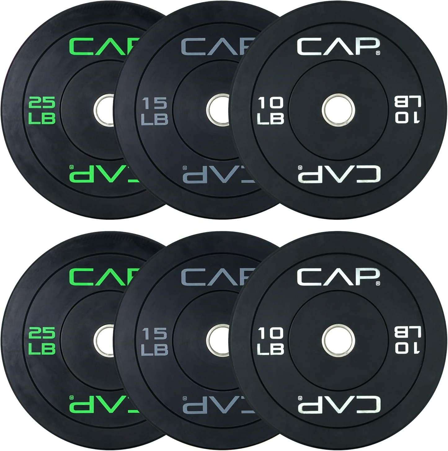 2-inch Olympic Bumper Plate Weight Set | 100-370 lbs | Multiple Colors | Storage Rack Optional