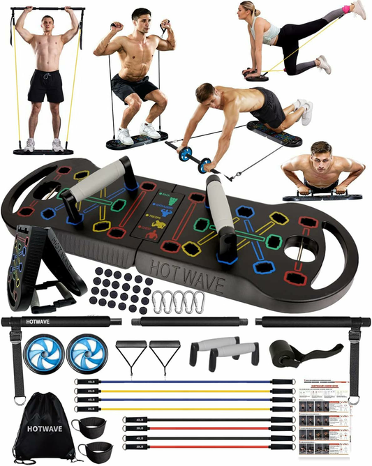 Push Up Board Fitness, Portable Foldable 20 in 1 Push Up Bar at Home Gym, Pushup Handles for Floor.