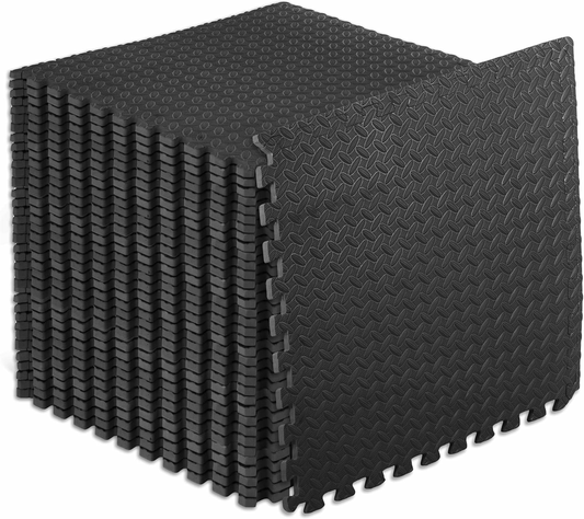 Exercise Puzzle Mat ½-inch, EVA Interlocking Foam Floor Tiles for Home Gym