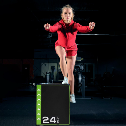 BalanceFrom 3-in-1 Foam Plyometric Jump Box for Home Gym with Multiple Height Options